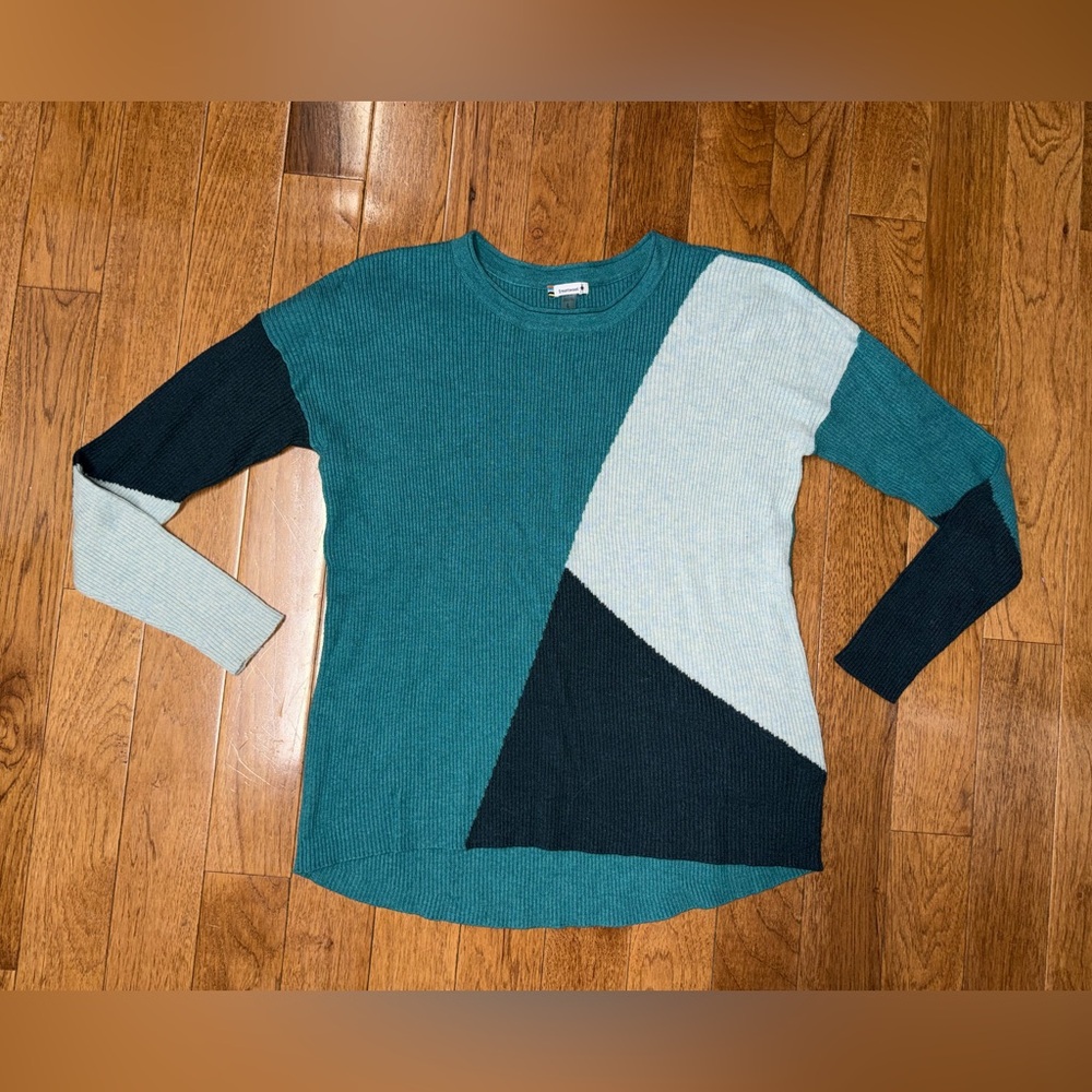 Smartwool Sweater Womens Colorblock Merino Wool Ski Sz L